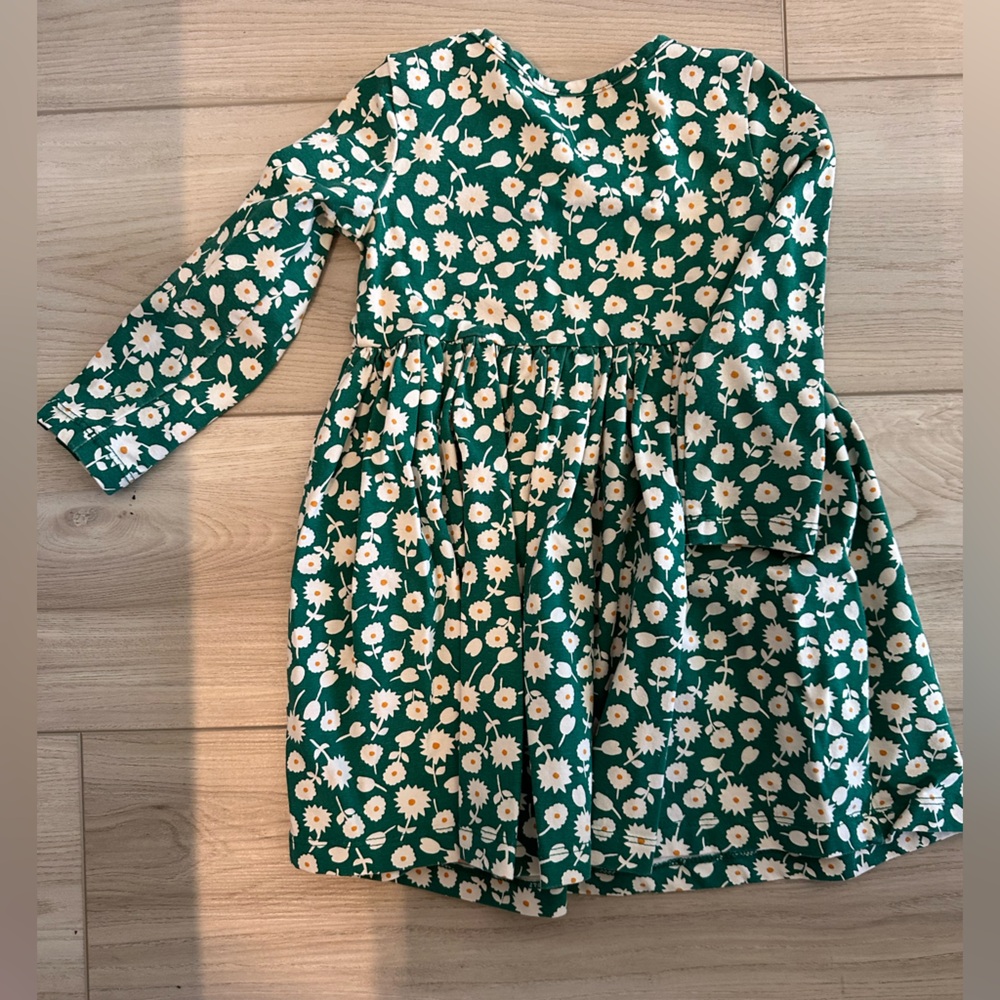 Hanna Andersson Green Floral Dress